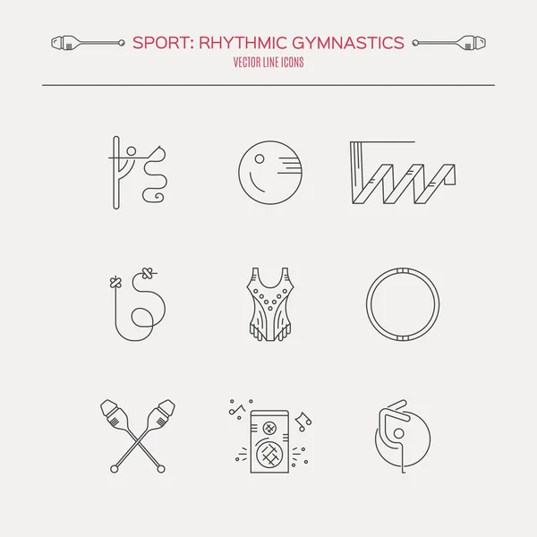 Professional rhythmic gymnastics equipment — 图库矢量图片